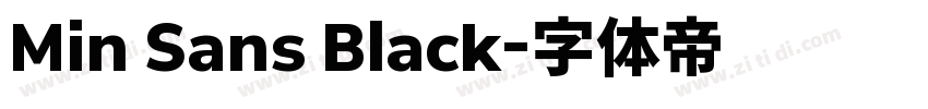 Min Sans Black字体转换
